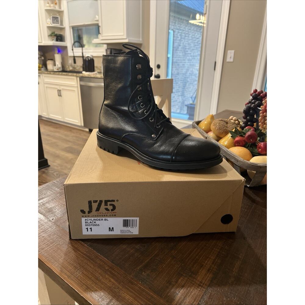 J75 Jump | Men’s US 11 | Black Cylinder Leather Motorcycle Boots | Grunge